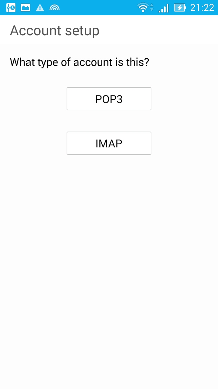 Type of Account Setup