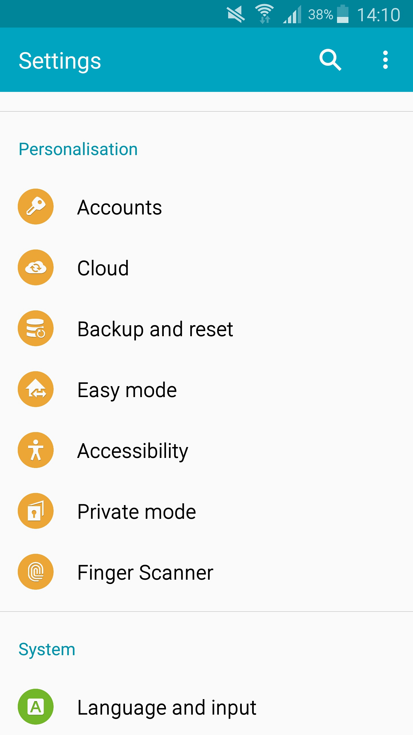 Settings Menu