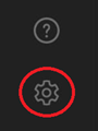 Outlook for Android with settings gear icon highlighted
